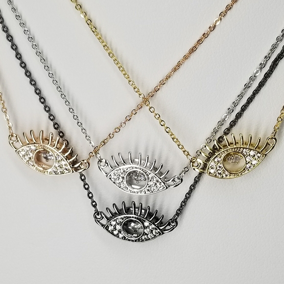 💖 New in Gift Box 🎁 Pave Evil Eye Necklace - Picture 9 of 12